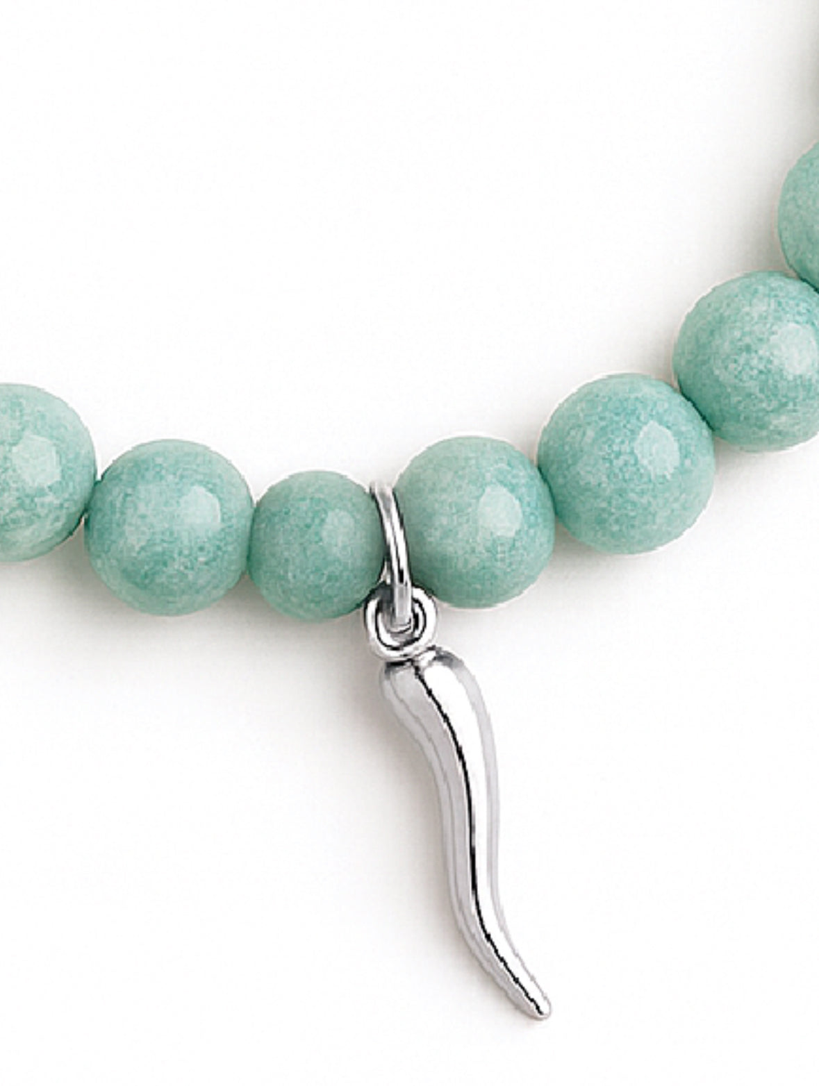 Maria Seafoam Green Italian Horn Beaded Bracelet - Robbi & Angel