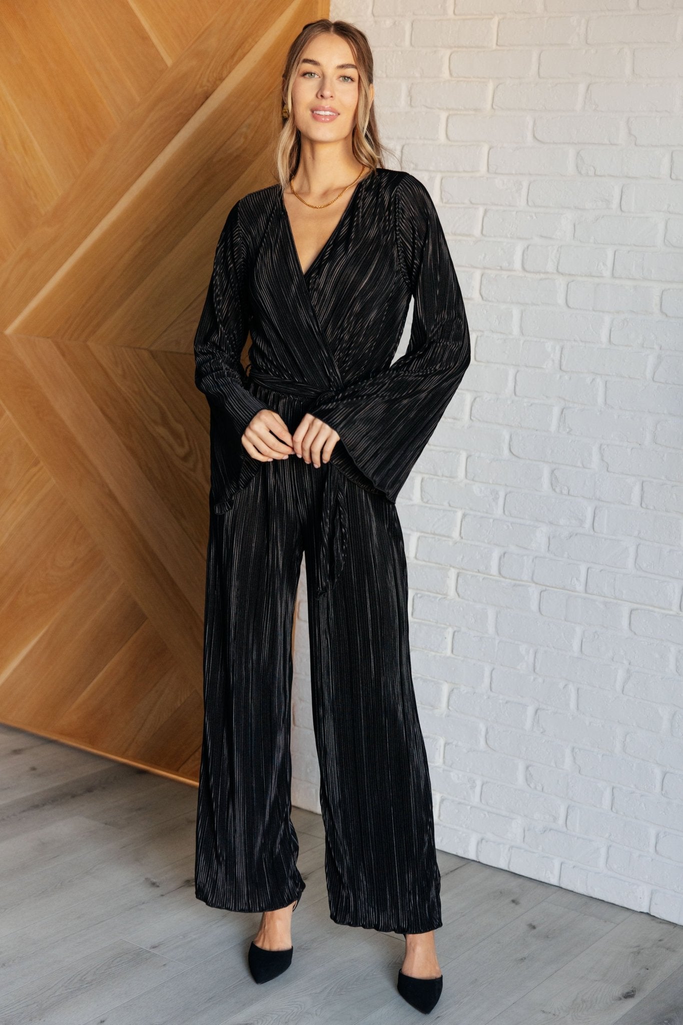 Night Out Plisse Jumpsuit - Robbi & Angel