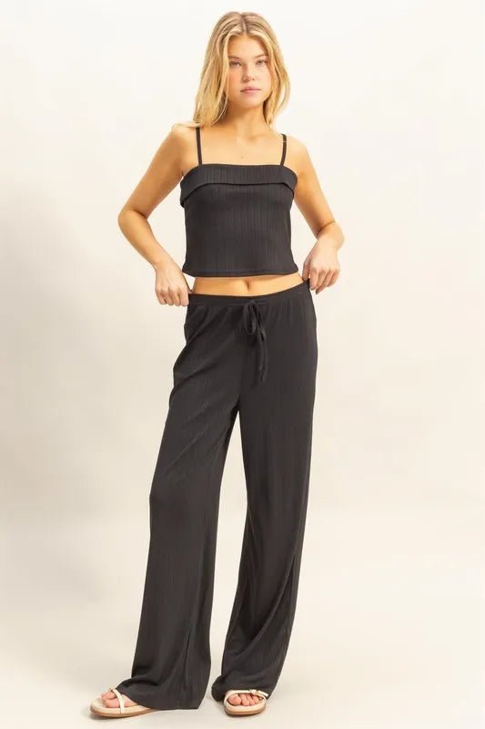 Rib Knit Cami Top and Pants Set - Robbi & Angel