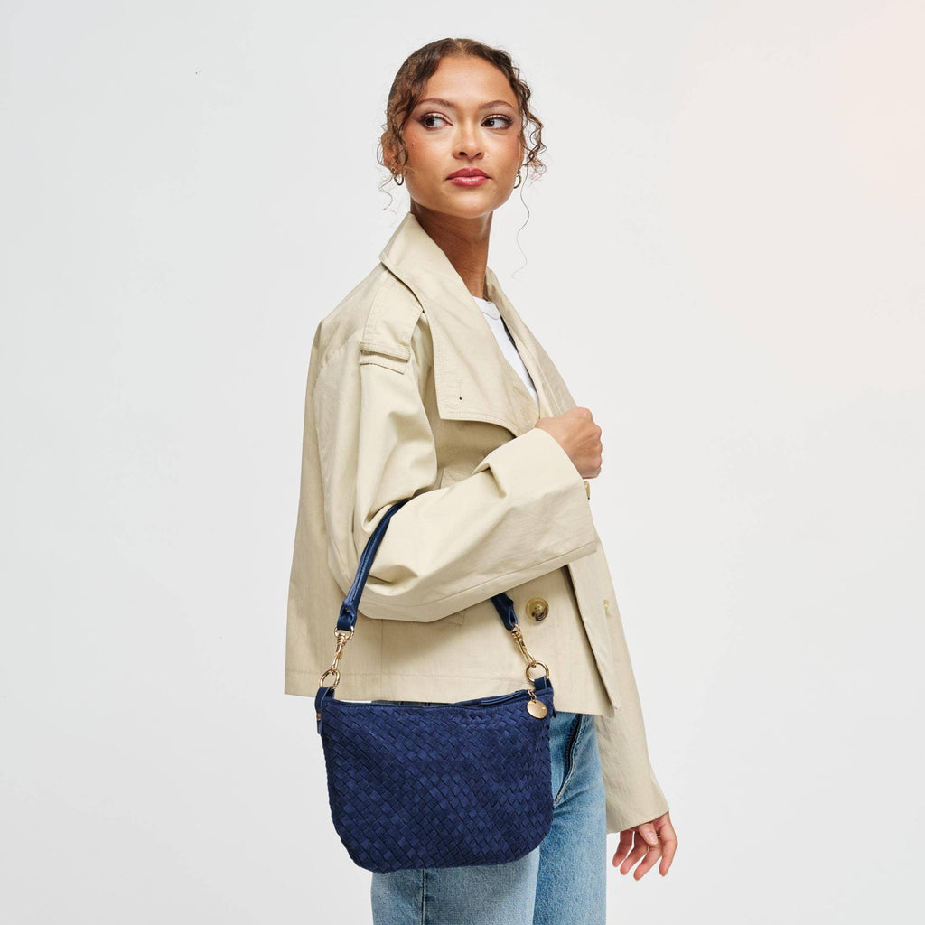 Jordan Faux Woven Suede Crossbody