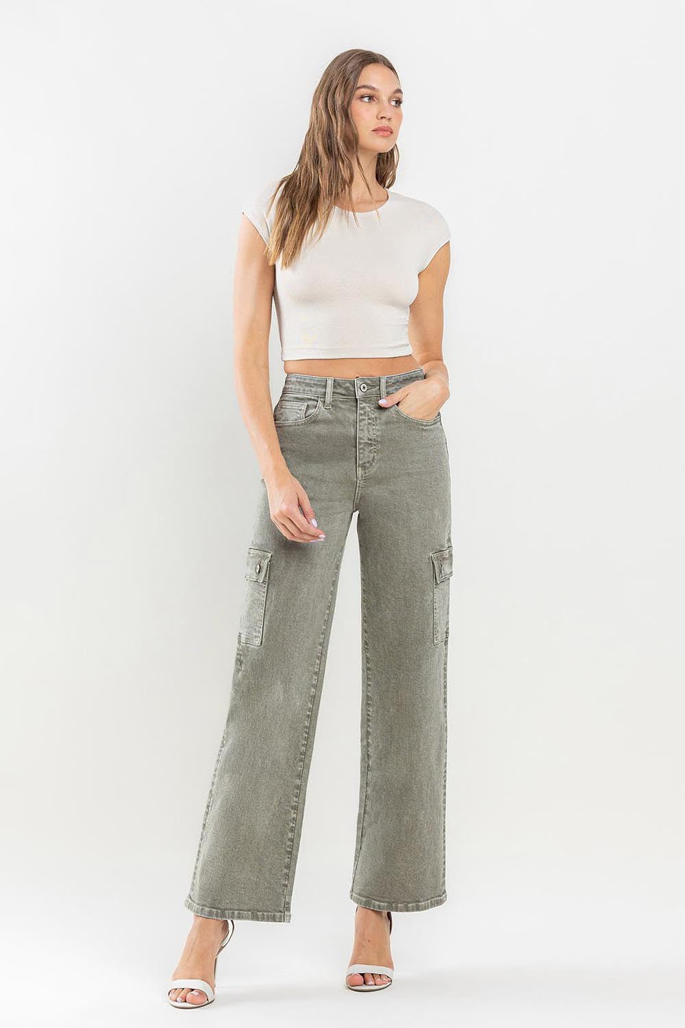 Vervet by Flying Monkey 90's Super High Rise Cargo Jeans - Robbi & Angel