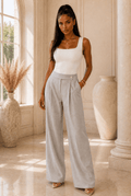 Adrian High-Waisted Wide-Leg Pleated Pants - Robbi & Angel