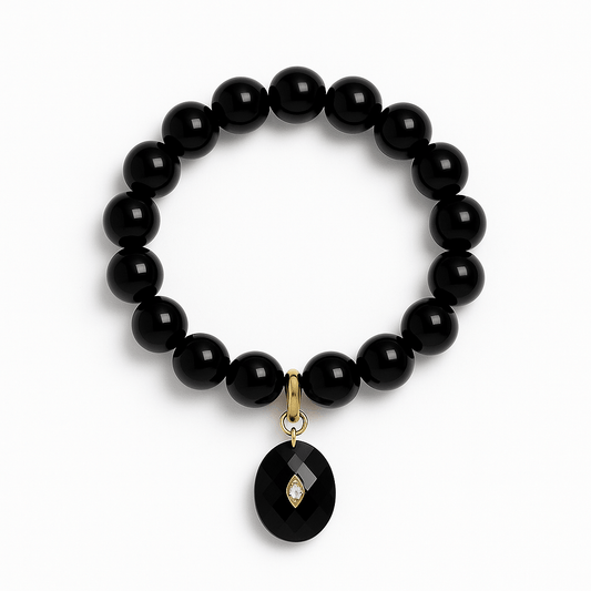 Alessa Onyx Charm Bracelet - Robbi & Angel