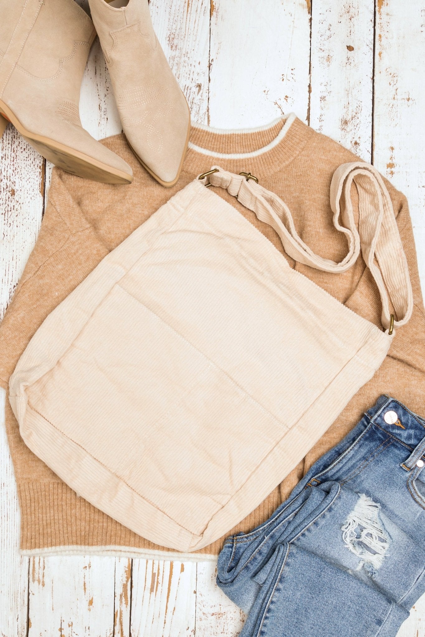 Allison Corduroy Messenger Bag - Robbi & Angel