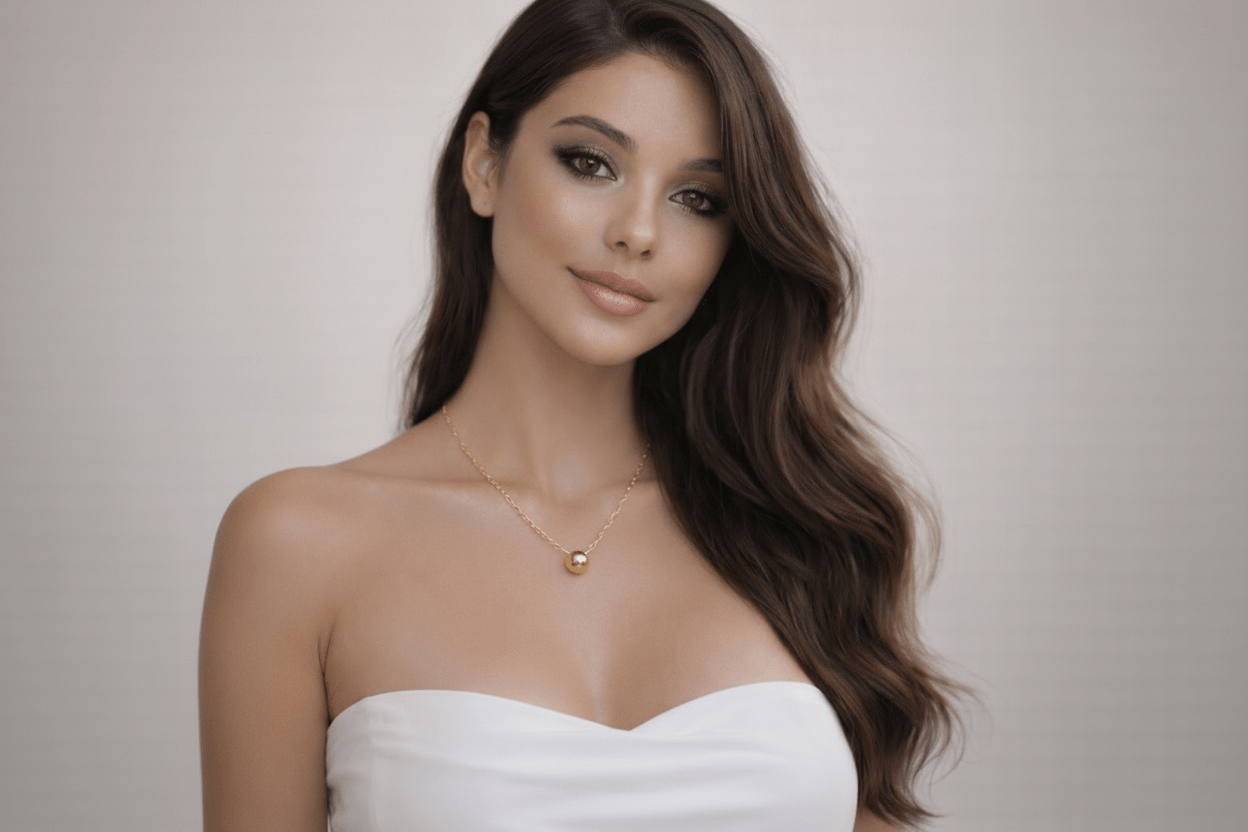 Alysia Minimalist Gold Sphere Necklace - Robbi & Angel