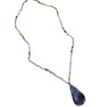 Amanda Amazonite & Crystal Long Beaded Necklace - Robbi & Angel