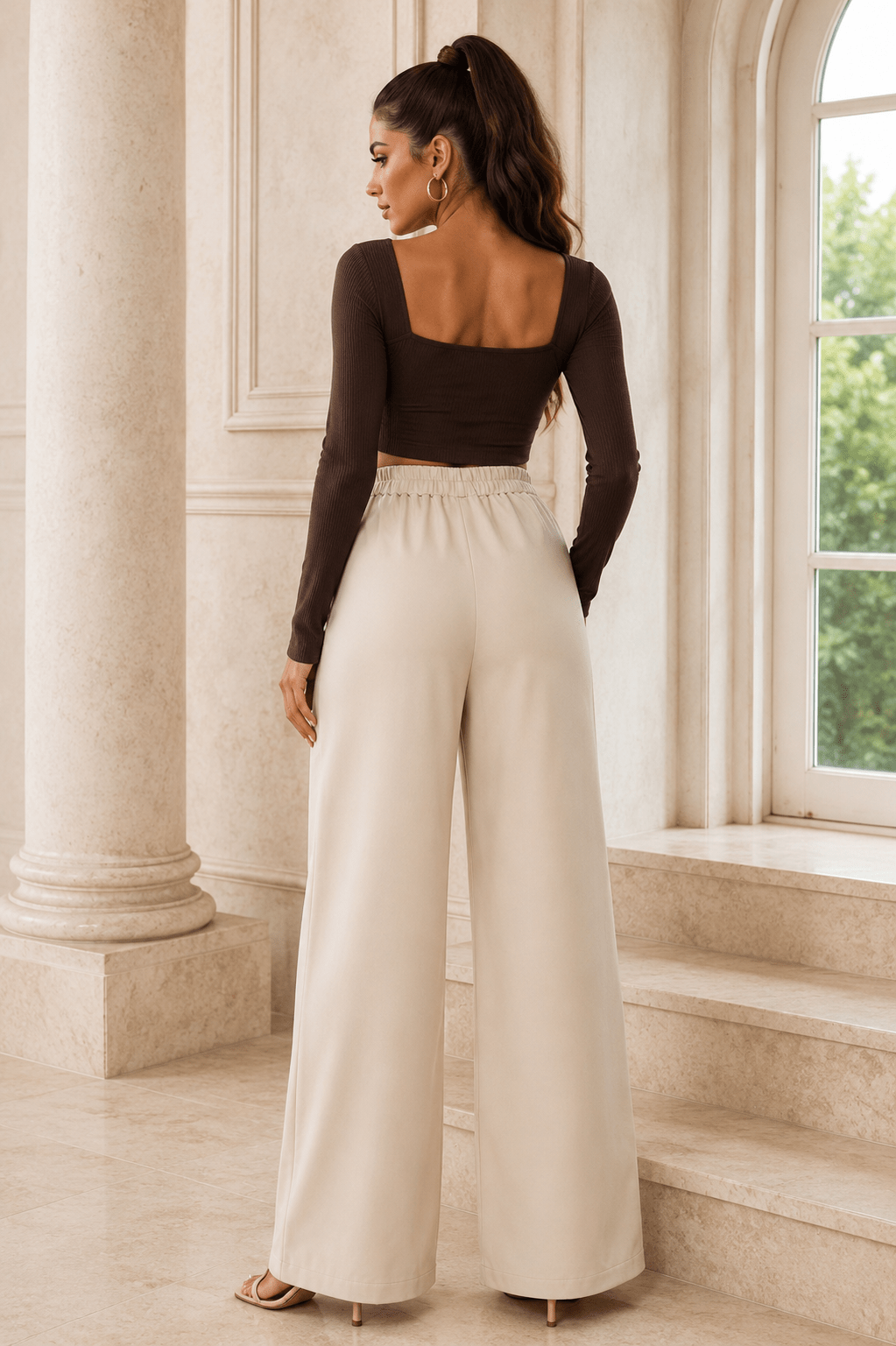 Amelia Asymmetrical Wrap Wide-Leg Pants - Robbi & Angel
