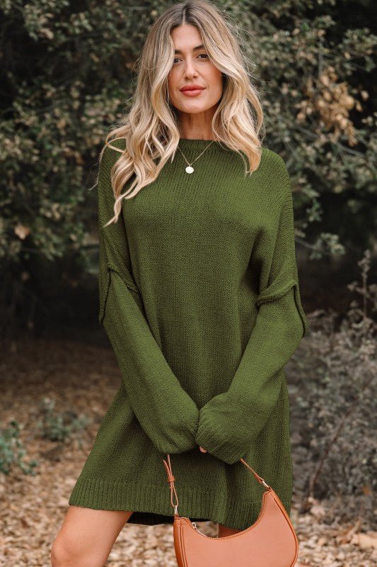 Amelia Drop Shoulder Slouchy Long Sleeve Sweater - Robbi & Angel