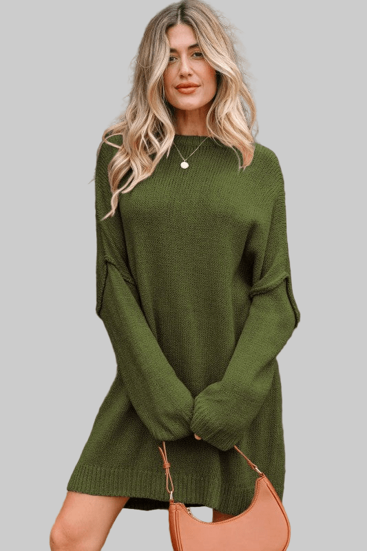 Amelia Drop Shoulder Slouchy Long Sleeve Sweater - Robbi & Angel