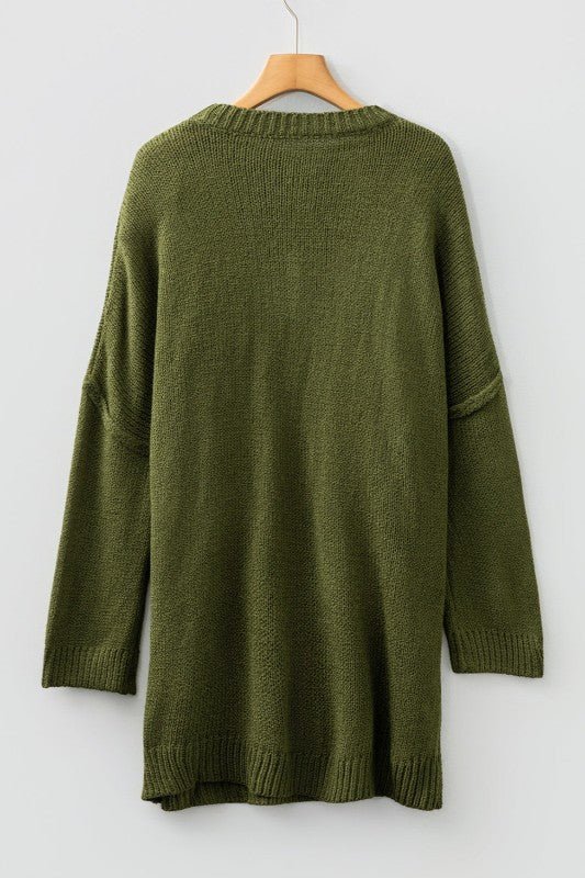 Amelia Drop Shoulder Slouchy Long Sleeve Sweater - Robbi & Angel