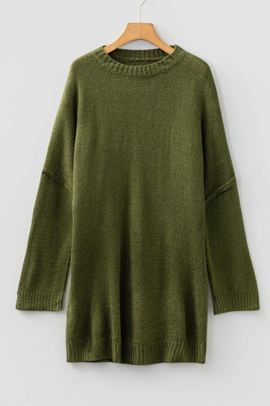 Amelia Drop Shoulder Slouchy Long Sleeve Sweater - Robbi & Angel