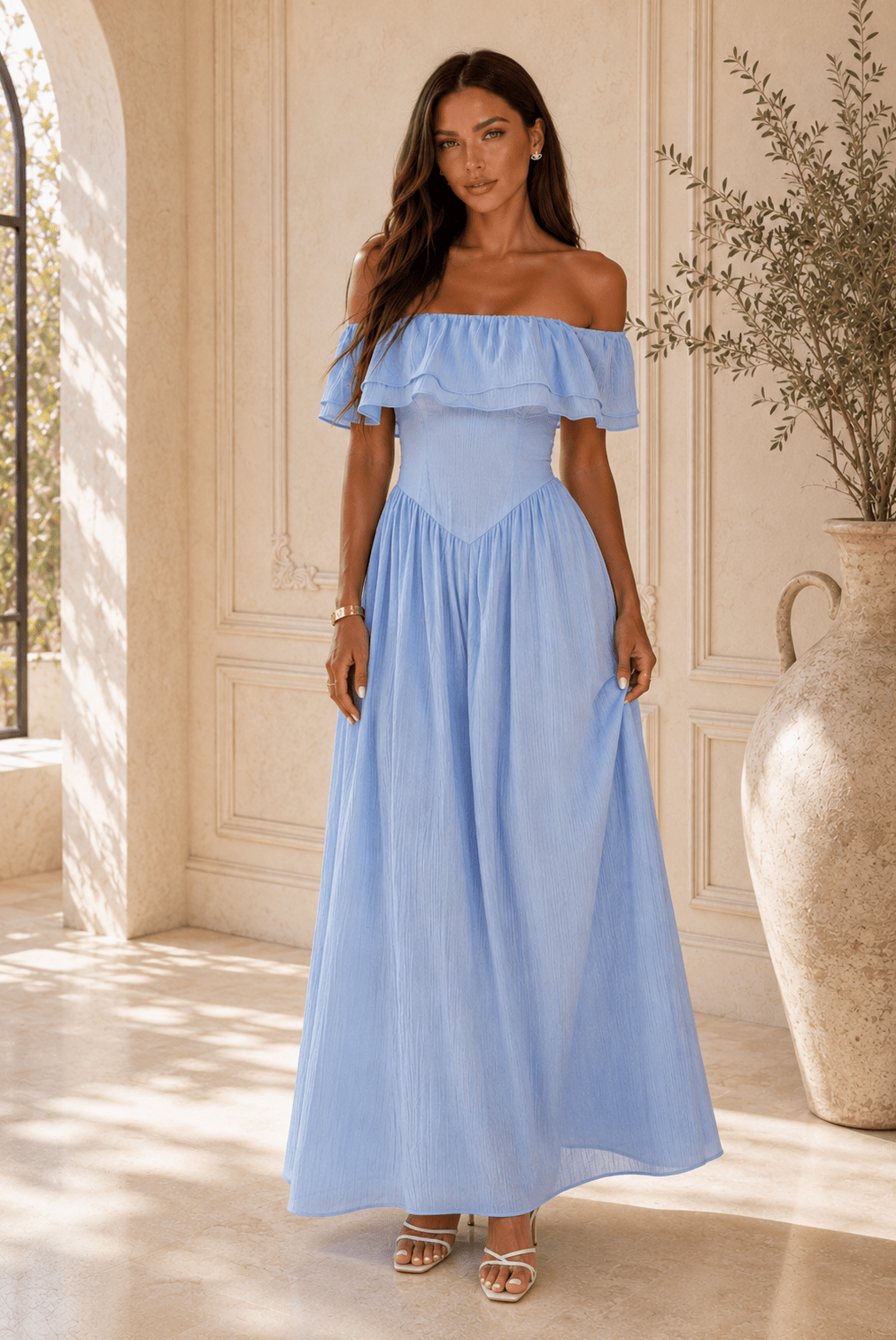 Amelia Off Shoulder Corset Ruffle - Robbi & Angel