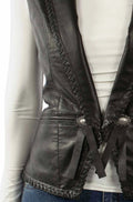 Anika Western Leather Vest With Studs - Robbi & Angel