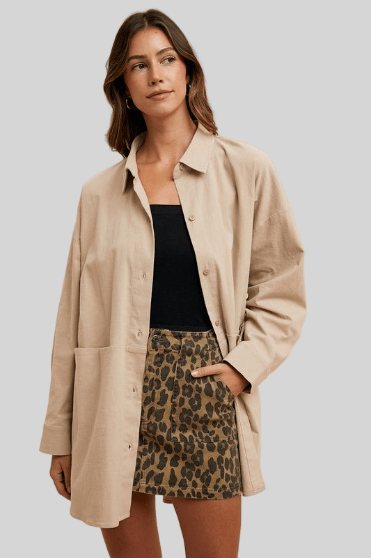 Annie Wear Leopard Denim Mini Skirt - Robbi & Angel