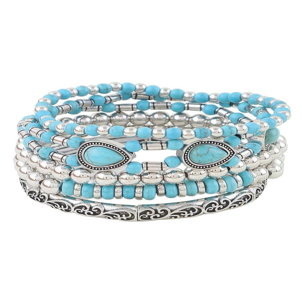 Antique Teardrop Beaded Bracelet - Robbi & Angel