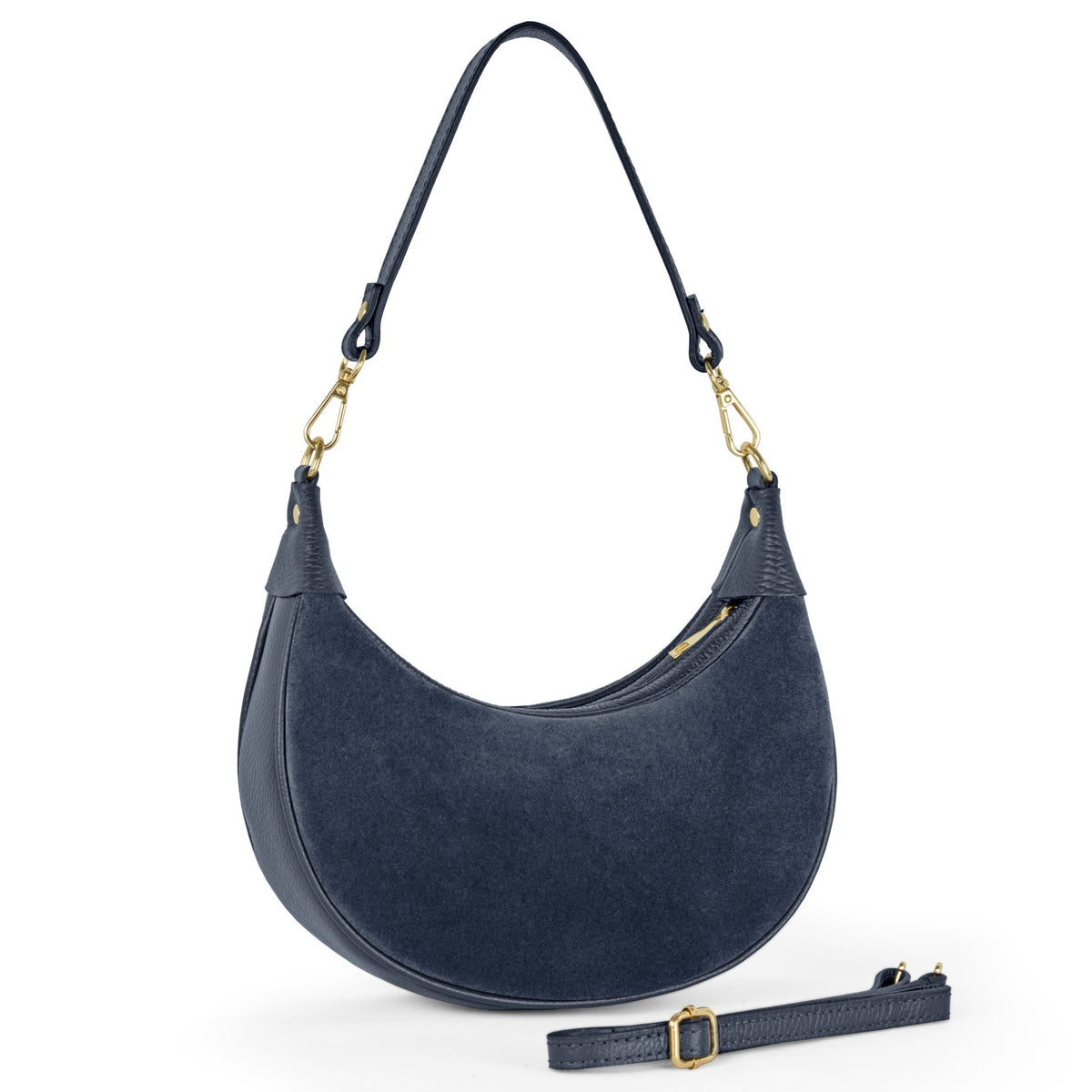 Arezzo Genuine Suede & Full-Grain Leather Shoulder Bag - Robbi & Angel