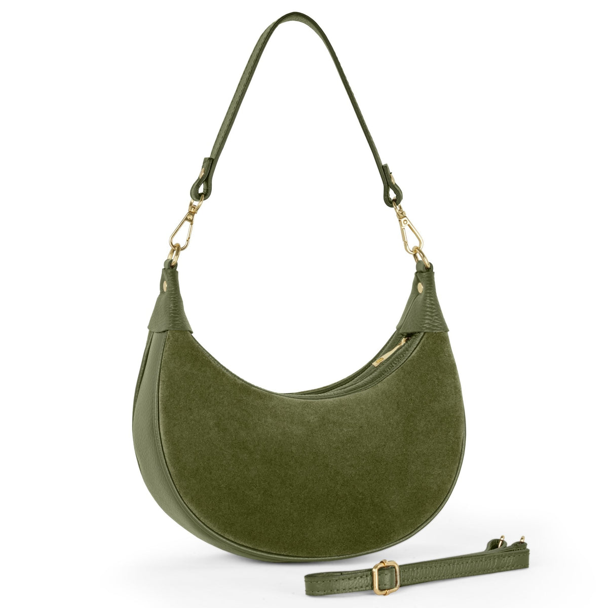 Arezzo Genuine Suede & Full-Grain Leather Shoulder Bag - Robbi & Angel