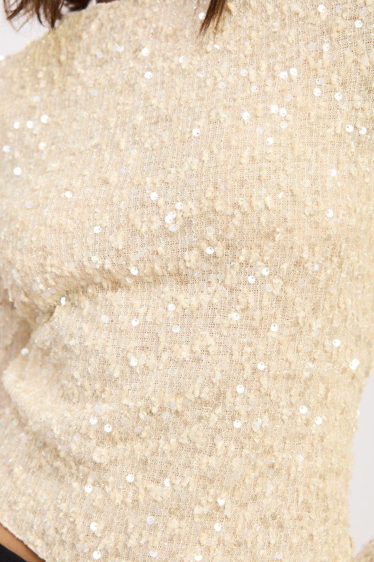 ASYMMETRICAL SEQUIN TOP - Robbi & Angel