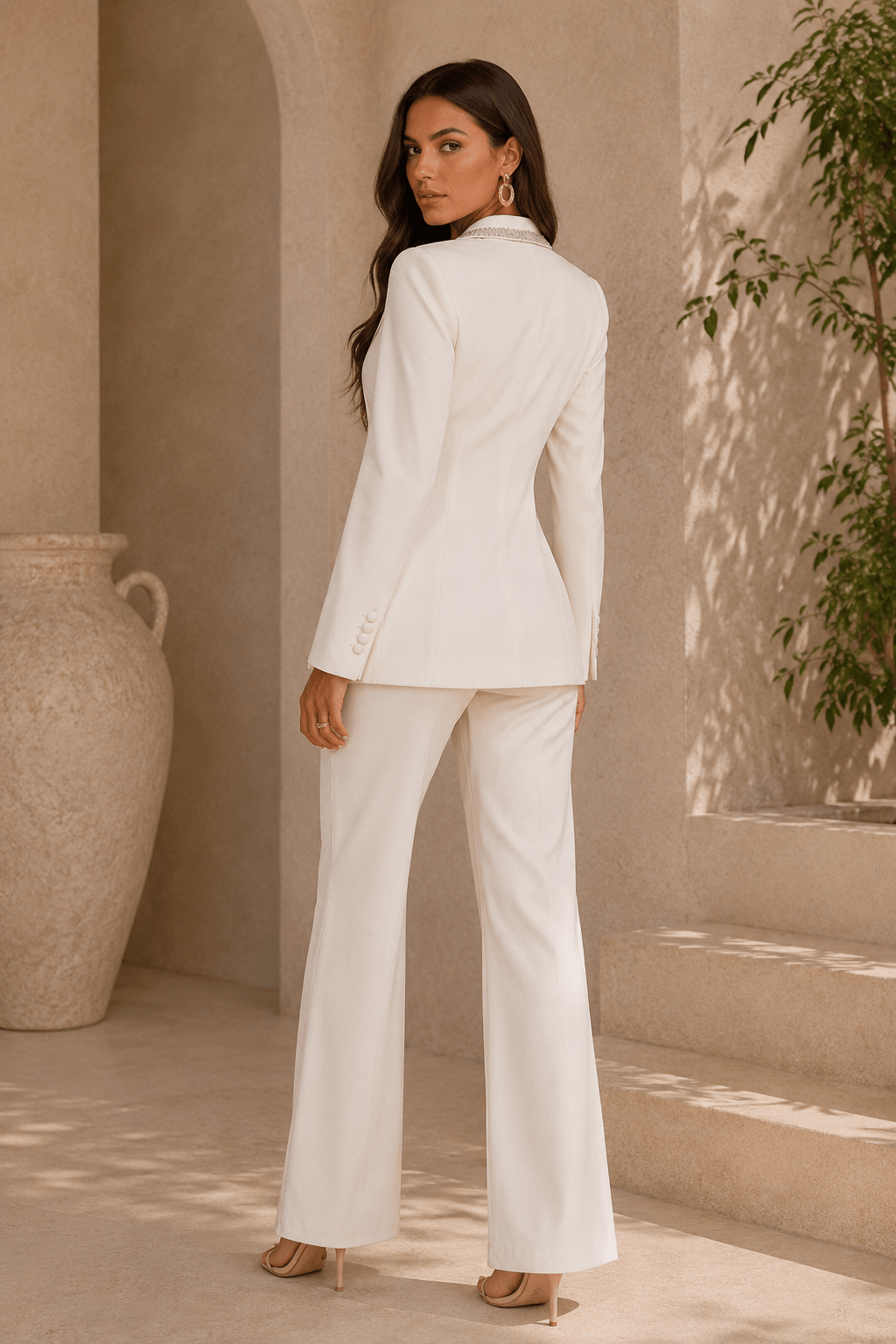 Bella Elegant Hollow-Out Long-Sleeve Suit - Robbi & Angel