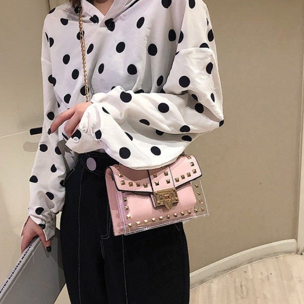 Betty Shoulder Bag - Clear/Rose - Robbi & Angel
