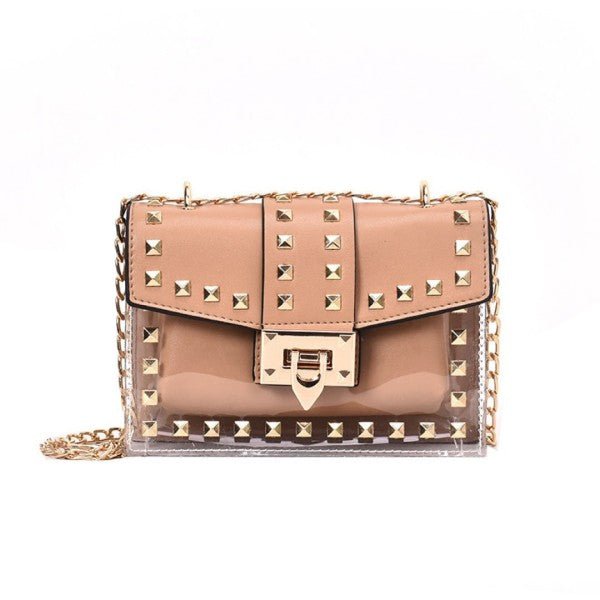 Betty Shoulder Bag - Clear/Rose - Robbi & Angel