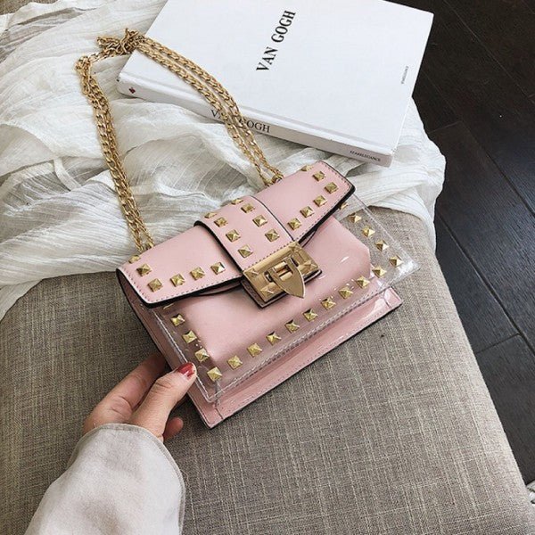 Betty Shoulder Bag - Clear/Rose - Robbi & Angel