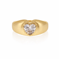 Bezel Heart Pinky Ring - Robbi & Angel