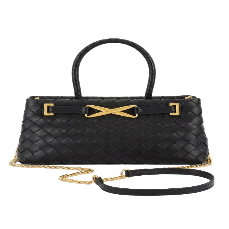 Braided Vegan Leather Top Handle Bag - Robbi & Angel