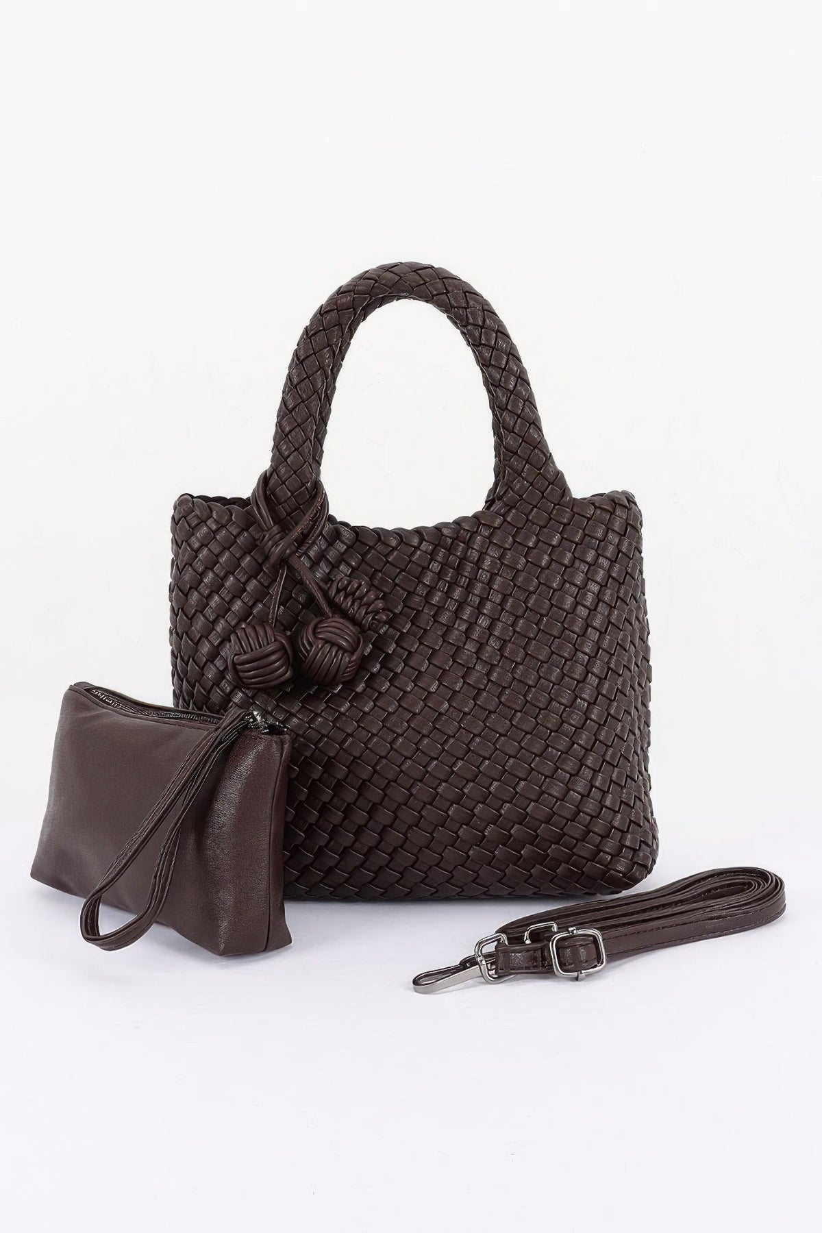 Braided Vegan Leather Tote Bag - Robbi & Angel