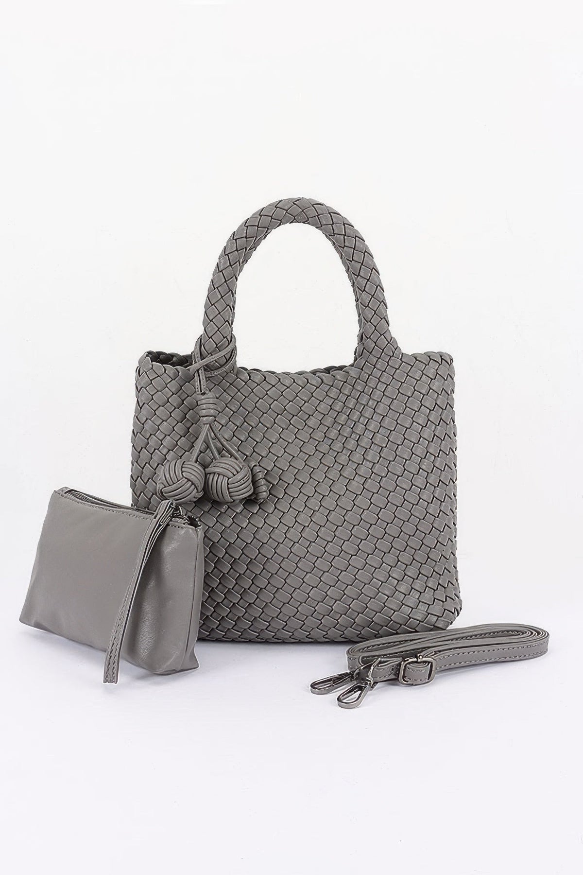 Braided Vegan Leather Tote Bag - Robbi & Angel