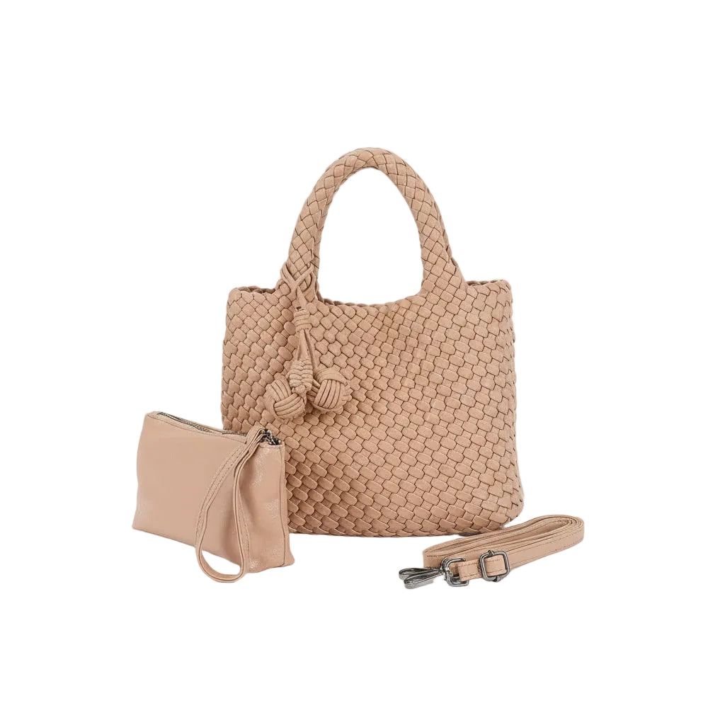 Braided Vegan Leather Tote Bag - Robbi & Angel