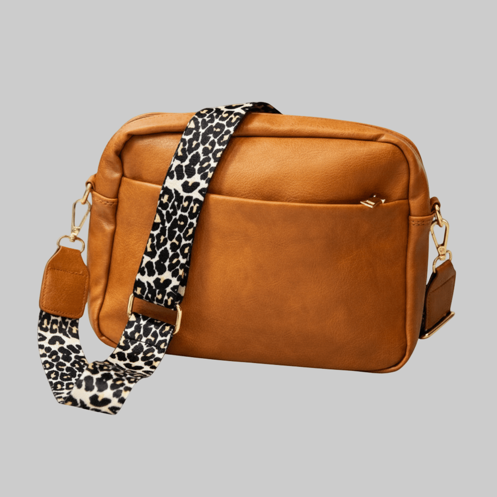 Brecklynn Crossbody Leopard Strap Handbag - Robbi & Angel