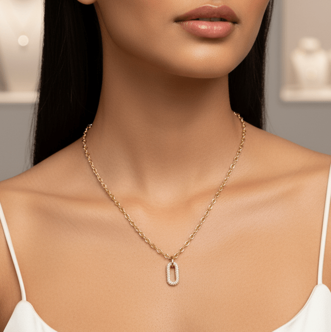 Camilla Radiant Pave Charm Pendant Necklace - Robbi & Angel