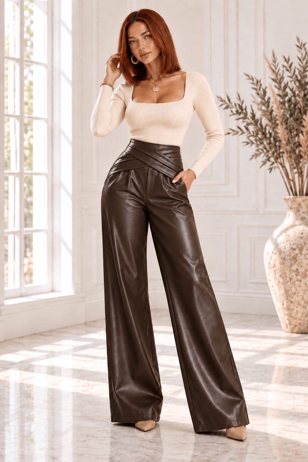 Carolina Criss-Cross Wide Leg Pants - Robbi & Angel