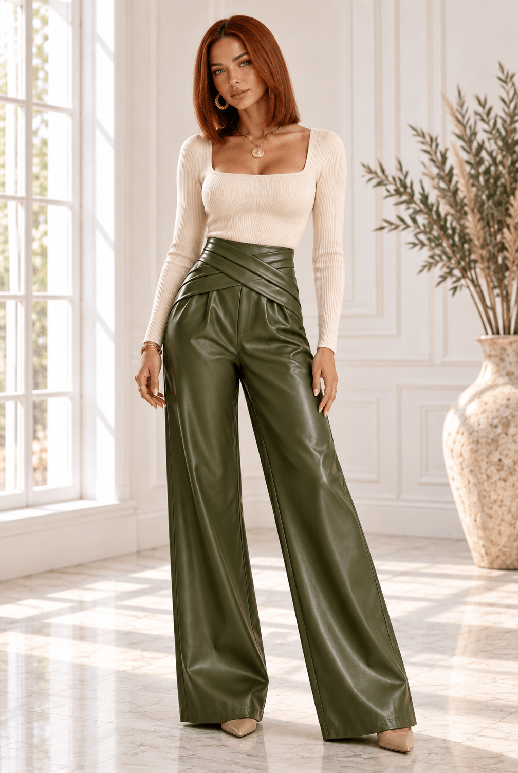 Carolina Criss-Cross Wide Leg Pants - Robbi & Angel