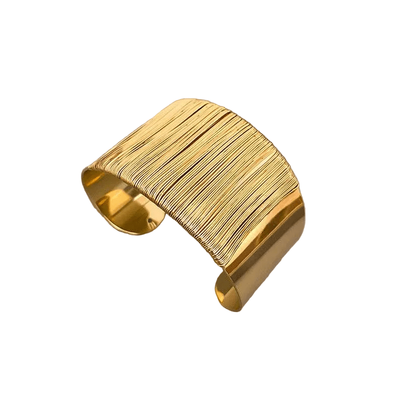 Caterina Wide Woven Cuff Bracelet - Robbi & Angel