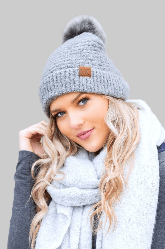 CC Ultra Soft Fur Pom Beanie - Robbi & Angel