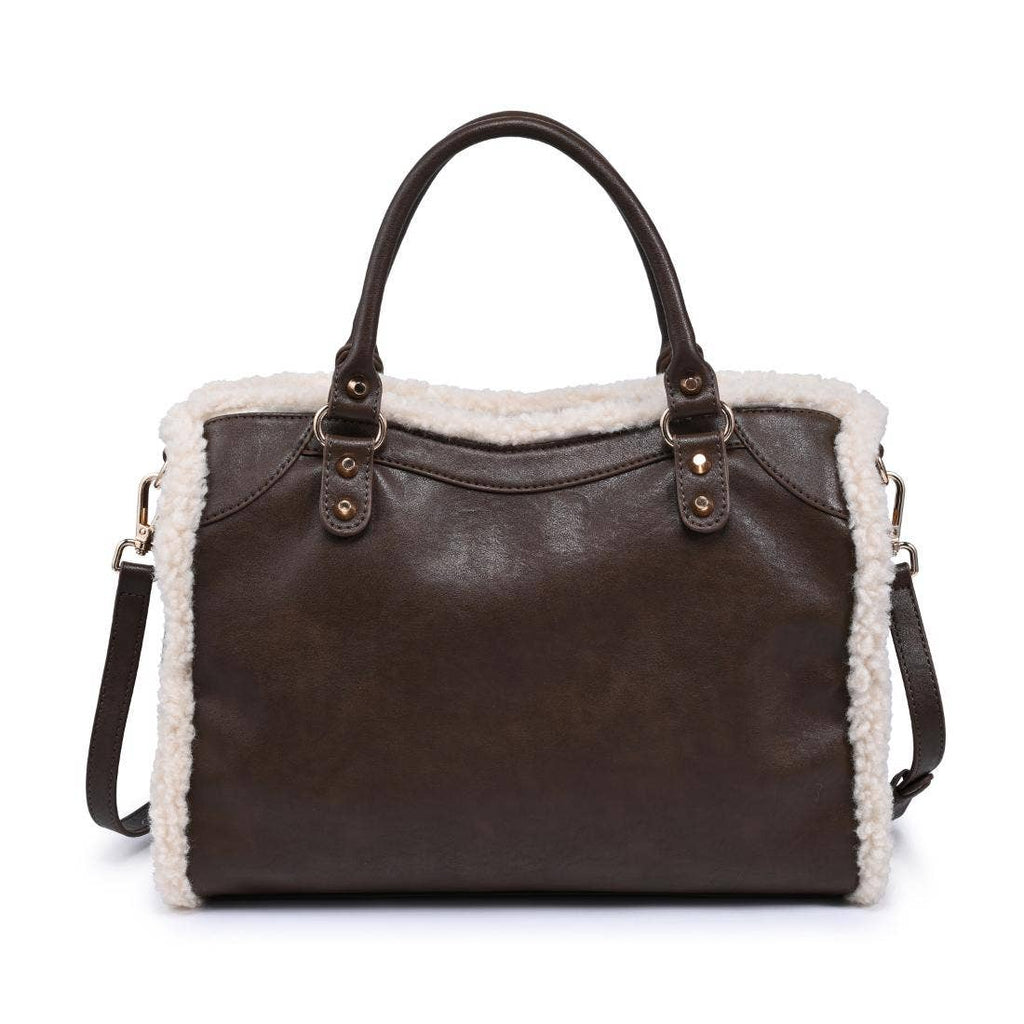Seraphina Shearling Trim Satchel
