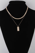 Checkered Jewel Pendant Necklace - Robbi & Angel
