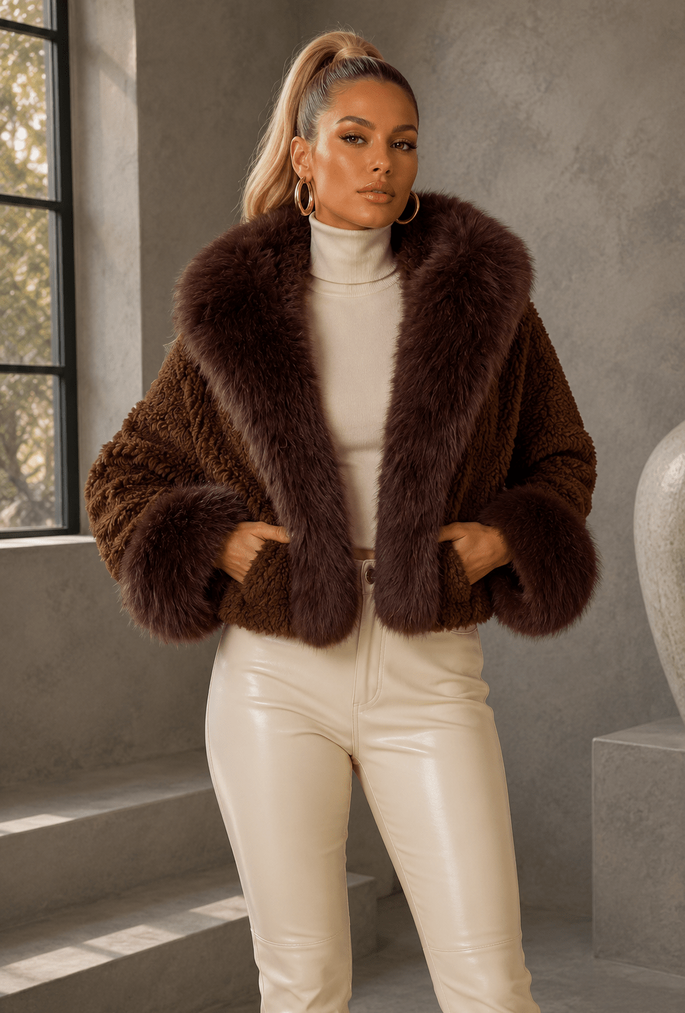 Cindy's Snow Kissed Cropped Faux Fur - Robbi & Angel