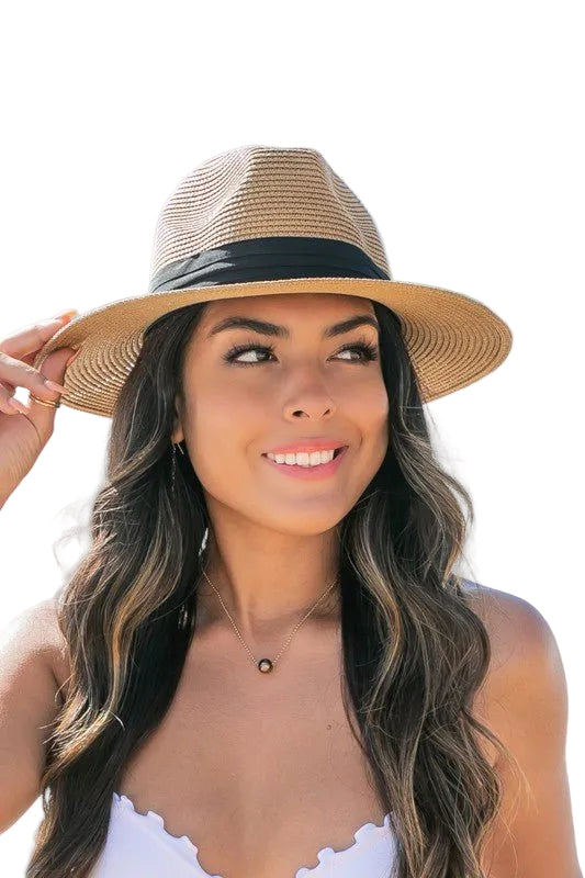Classic Straw Panama Fedora Hat - Robbi & Angel