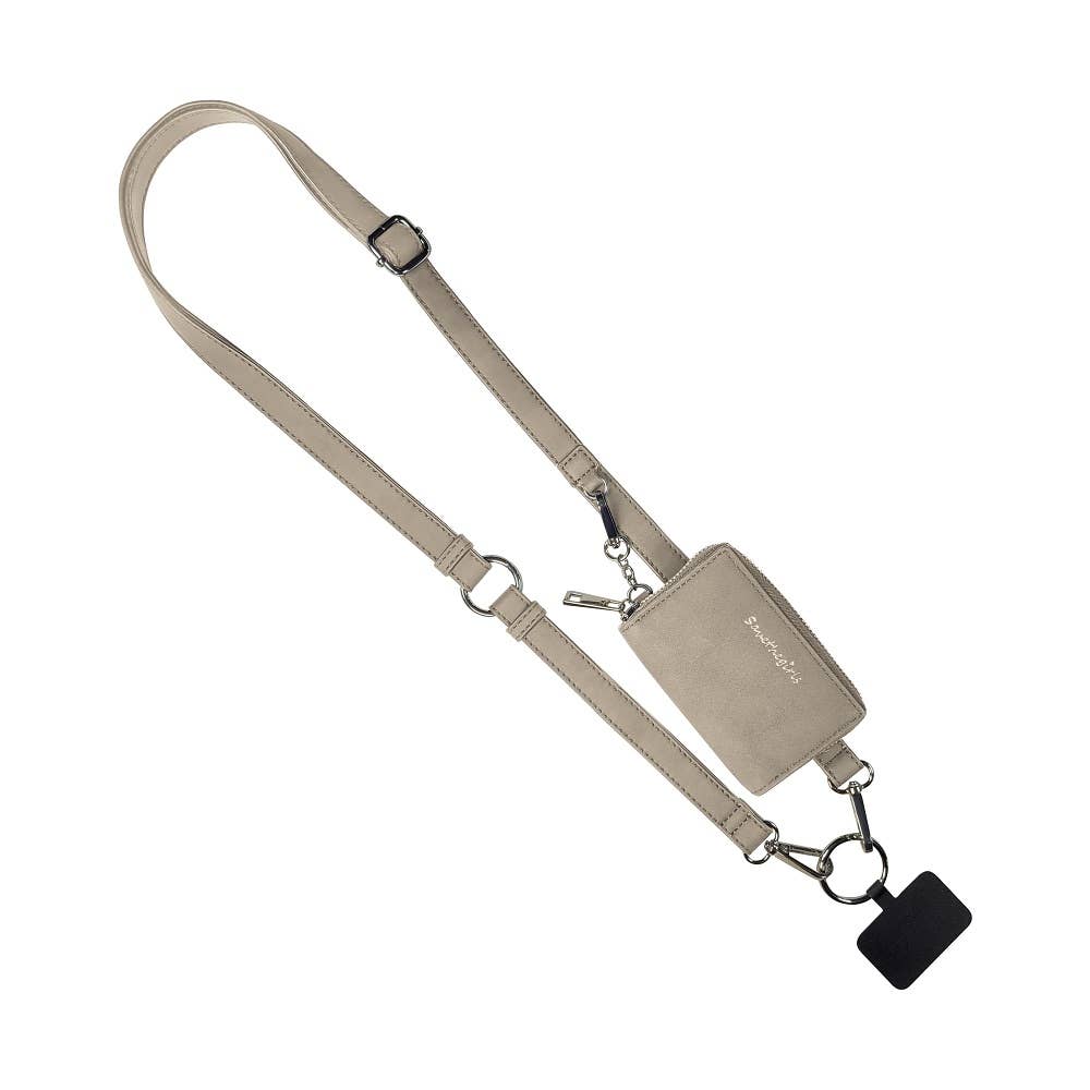 Clip & Go Brushed Vegan Leather Phone Lanyard - Robbi & Angel