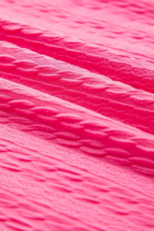 Colorblock Textured Tee & Drawstring Shorts Set - Robbi & Angel