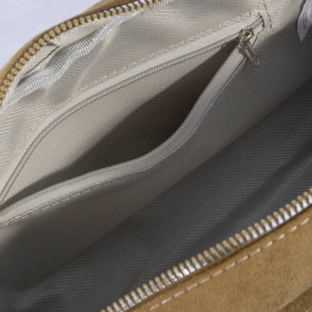 Connie Suede Bowler Bag With Double Handles - Robbi & Angel