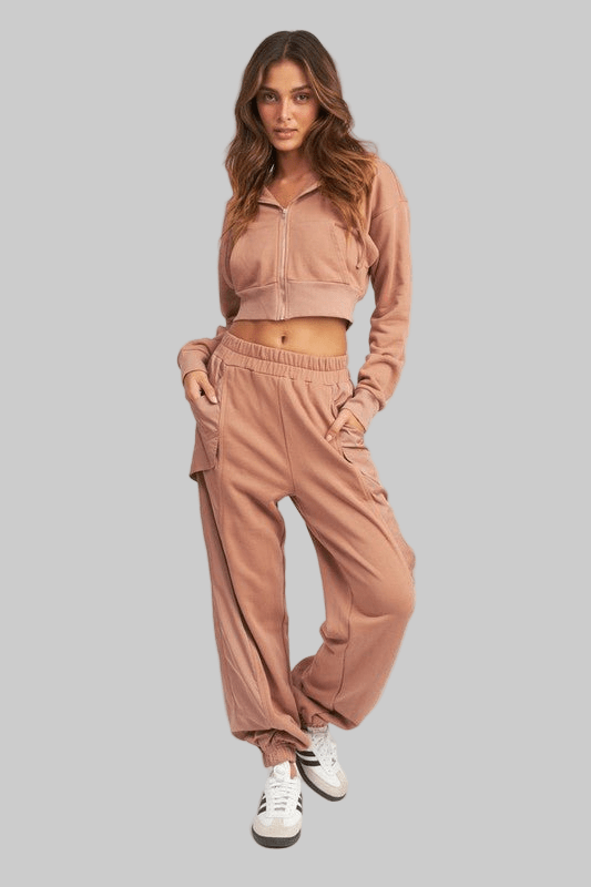 CONTRASTED CARGO JOGGER PANTS - Robbi & Angel