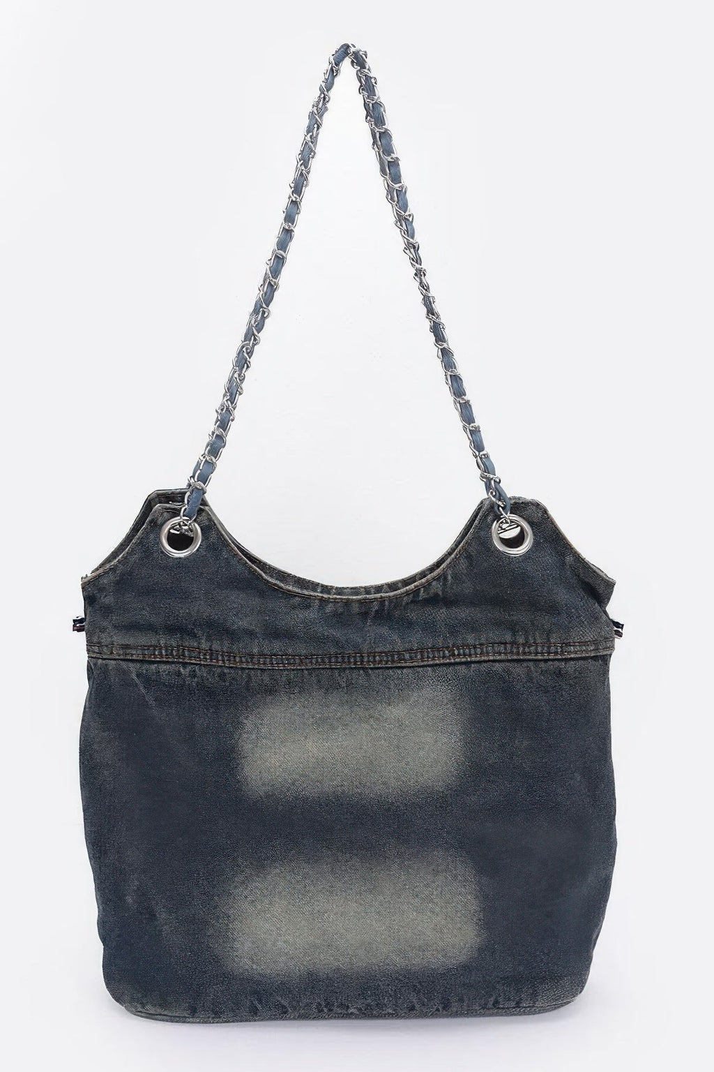 Cree Washed Denim Double Pockets Tote Bag - Robbi & Angel