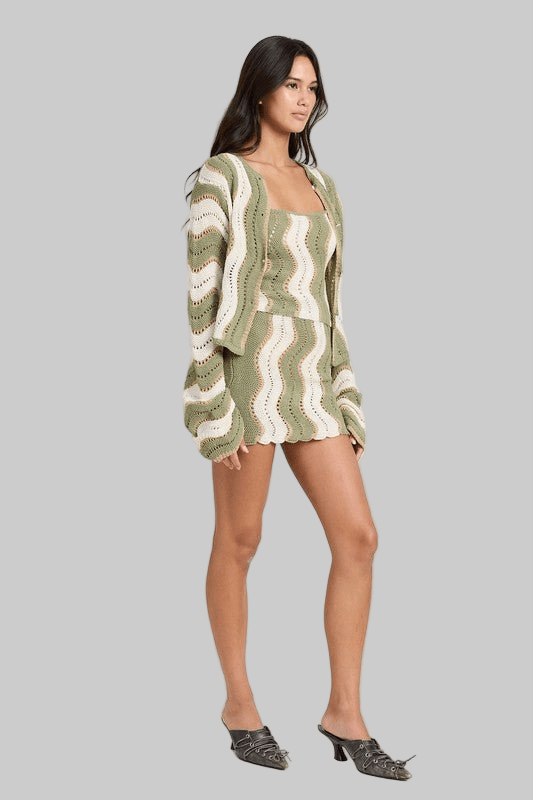 CROCHET MINI SKIRT WITH ELASTIC WAISTBAND - Robbi & Angel