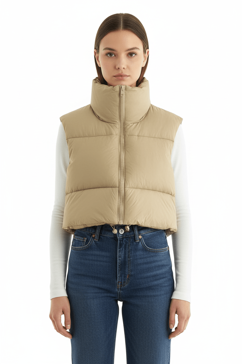 Cropped puffer vest - Robbi & Angel