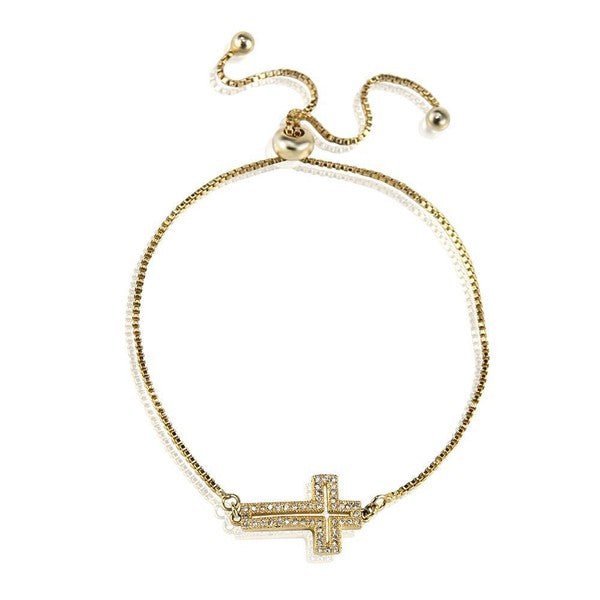 Cross Bracelet - Gold - Robbi & Angel