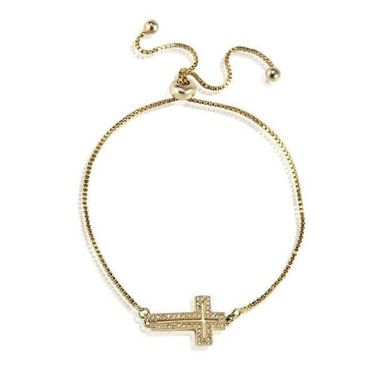 Cross Bracelet - Gold - Robbi & Angel